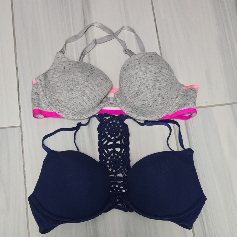 Victoria's Secret FRONT CLOSURE 34C Bras. Set Of 2.